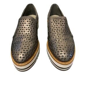 Summit by White Mountain Leather‎ Metallic Bronze Platform  Loafers 40 ITALY